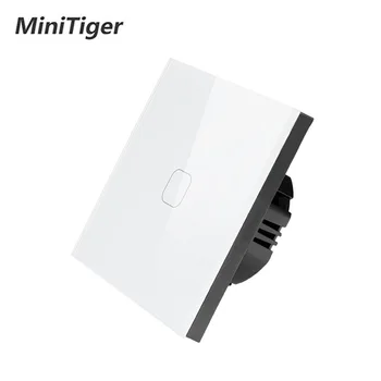 MiniTiger Touch Stikalo Za LED Žarnice AC 170-220V EU/UK Standard 3/2/1 Banda 1 Način Steno, Zaslon na Dotik, Stikalom Kristalno Steklo