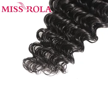 Miss Rola Lase Brazilski Lase Globoko Val Snope z Zaprtjem 8-26 palčni Naravne Barve Človeških Las Razširitev Non-Remy