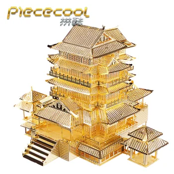 MMZ MODEL Piececool 3D Kovinski Puzzle TengWang Paviljon Skupščine Kovinski Model za vgradnjo DIY 3D Laser Cut Model puzzle Igrače Darilo za Odrasle