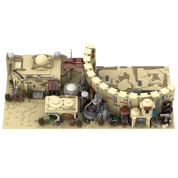 MOC-41406 Star Prostor Serije Vojne Tatooine Novo Upanje Mos Eisley Arhitekture Spaceport gradniki Združljiv Opeke DIY Igrače