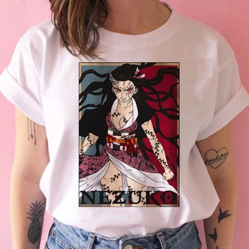 Moda Majice Demon Rezilo Slayer Tiskanja Dekle Tshirt Harajuku Plus Velikost Ženske Obleke Vrhovi T-Shirt Vzročno-O-izrez Ženska majica s kratkimi rokavi