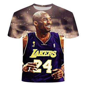 Moda nov slog Kobe Bryant šport dihanje 3D printed majica s kratkimi rokavi Moški/Ženske poletne O-neck zgornji deli oblačil za prosti čas T-majice