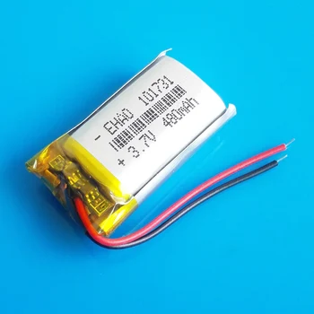 Model 101731 3,7 V 480mAh lipo litij-polimer baterija za polnjenje MP3 GPS DVD, bluetooth slušalke snemalnik e-knjige fotoaparat