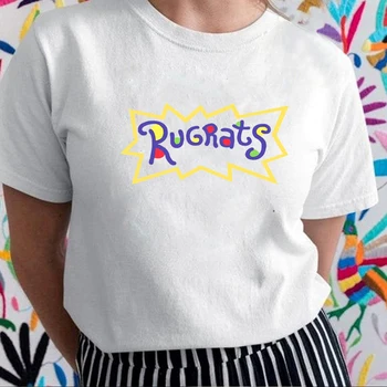 Modna ženska Oblačila Rugrats Klasičnih T-Shirt Befree Svoboden Ulične Poletje Tee Ulzzang Dekle Top Majica s kratkimi rokavi