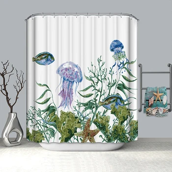 Modri cvet metulj tuš zavesa kopalnica zavesa spusti dostava zavesa za kopalnico dekoracijo zaves