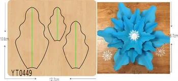 Modro cvetje-1 DIY nov lesen kalup za rezanje umre za scrapbooking Debeline-15.8 mm/muyu/YT0449