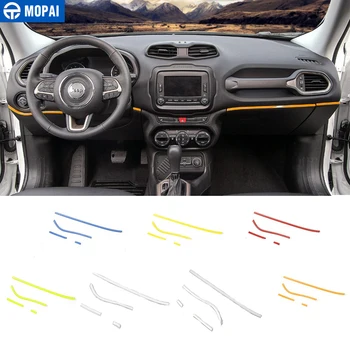 MOPAI ABS 4 Pc Avto Notranje zadeve Centralni Nadzor Naprej, Dash Odbor Dekoracijo Nalepke Za Jeep Renegade leta ali 2016 Avto Styling