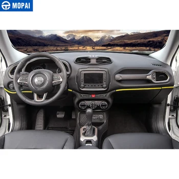 MOPAI ABS 4 Pc Avto Notranje zadeve Centralni Nadzor Naprej, Dash Odbor Dekoracijo Nalepke Za Jeep Renegade leta ali 2016 Avto Styling