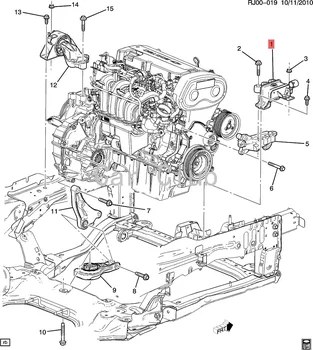 Motor Motor, Menjalnik Montažo Šok Motorja mount Šok, ki absorbira nosilec 95133816 95161259 za Chevrolet motor