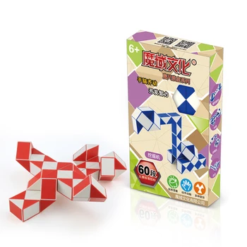 Moyu IGRAČA SANJE Najnovejši 5 Barv Smešno Strokovno Hitrost 60 Čarobno Kača Obliko Igrače Igre Twist Cube Puzzle 60 Korakov Igrače