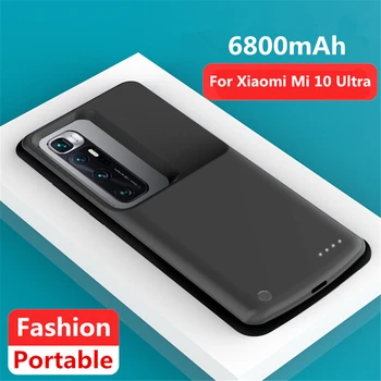 Moč Banke Primeru Za Xiaomi Mi 10 Ultra Polnilnik Primerih 6800mAh Powerbank Kritje za Xiaomi 10 Pro 10 Lite Baterije Primeru