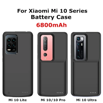 Moč Banke Primeru Za Xiaomi Mi 10 Ultra Polnilnik Primerih 6800mAh Powerbank Kritje za Xiaomi 10 Pro 10 Lite Baterije Primeru