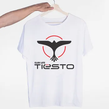 Moške DJ Tiesto Glasbe T-shirt O-Vratu, Kratke Rokave Poletje Priložnostne Modna Unisex Moških in Žensk Tshirt