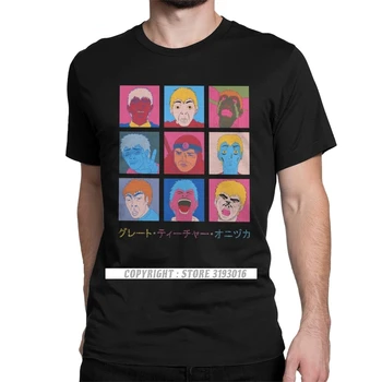 Moški GTO Onizuka Obrazov, 3D Tshirts Great Teacher Onizuka Japonska Manga Vrhovi Novost Camisas Krog Vratu Harajuku T-Shirt