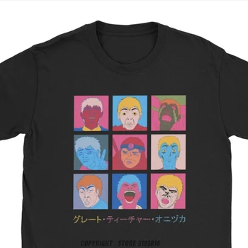 Moški GTO Onizuka Obrazov, 3D Tshirts Great Teacher Onizuka Japonska Manga Vrhovi Novost Camisas Krog Vratu Harajuku T-Shirt