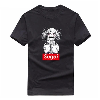 Moški Harajuku Sugoi skorpion, no toga Himiko Moj Junak Univerzami Tee Shirt Anime Oblačila Boku Ni Junak TShirt Risanka Človek Bombažno majico, Unisex