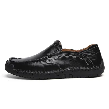 Moški Priložnostne Čevlji Luksuzne blagovne Znamke 2020 Pravega Usnja Mens Loafers Moccasins Dihanje Zdrsne na Leni Vožnjo Čevlji Velikosti 38-48