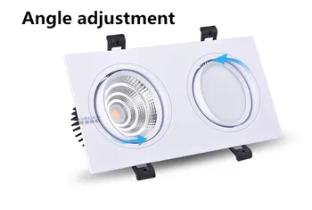 Možnost zatemnitve dvojno AC85V-265V 2x7W 2x9W 2x12W 15W Strop downlight LED Epistar Vgradne svetilke Spot luči Za notranje osvetlitve
