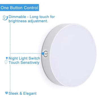 Možnost zatemnitve Touch Senzor LED Kabinet Luči Usb Polnilne Magnet Palico-na Omari Svetlobe LED Tapnite Nočne Luči za Spalnice,Stopnice