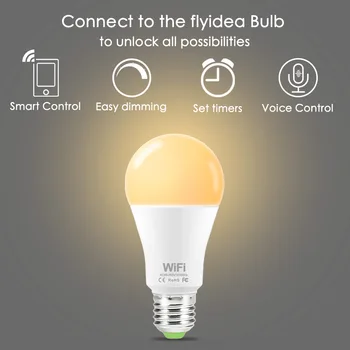 Možnost zatemnitve WiFi Smart Doma Žarnice za Razsvetljavo LED-Lučka Ampul E27 B22 15W 110V 220V LED SIJALKE ZA DOM Deluje z Alexa / googlova Domača stran