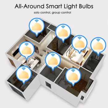 Možnost zatemnitve WiFi Smart Doma Žarnice za Razsvetljavo LED-Lučka Ampul E27 B22 15W 110V 220V LED SIJALKE ZA DOM Deluje z Alexa / googlova Domača stran