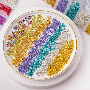 Multi Color Mešanje Broken Glass Kamni Smolo Plesni Nadevi Sijoče Sequins Glitters Polnilni Materiali Smolo, Nakit, Izdelava