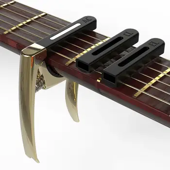 Multi-funkcijo Kitara Capo 3-v-1 Kitaro Kovinski Capo za Akustične Električne Kitare, Ukulele Mandolin Banjo Pribor Strunska