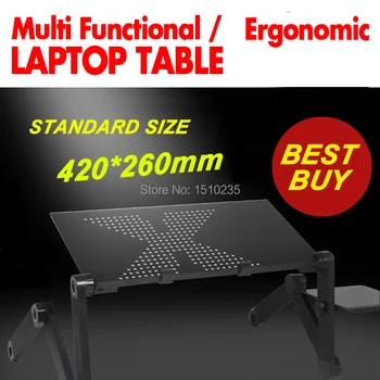 Multi Funkcionalne Ergonomska laptop tabela za Prenosno posteljo, kavč, zložljivi laptop stand lapdesk za prenosnik z miško pad