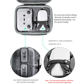 Multifunkcijski torbici brnenje remote control battery kit vrečko prenosno ohišje za dji mavic mini 2 brnenje dodatki