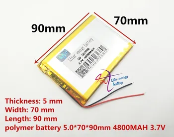 Najboljši baterije znamke 3,7 V 4800mAh litij-polimer baterija za ponovno Polnjenje 537191 za tablični 507090