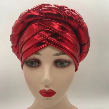 Najnovejše Headtie Že Bandanas Ročno Afriške Skp Nigerijski Poroko Auto Gele Ženske Pletenic Turbans Dame Glavo Obloge Headware