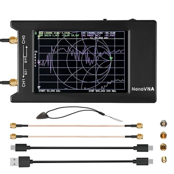 NanoVNA-H4 Vektorski Analizator Omrežja 10KHz-1,5 GHz HF VHF UHF Antena Analizator za Merjenje,z LCD Pritisnite Sn Nano VNA