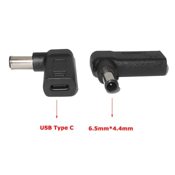 Napajalni Adapter Pretvornik USB Tip C Ženski 6.0x4.4 mm 6.5*4.4 mm Moški Dc Priključek Jack Nasvet za Sony Viao Prenosni Polnilec