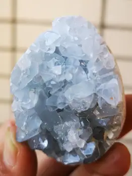 Naravni celestite geode quartz crystal grozdov vzorec zdravljenja