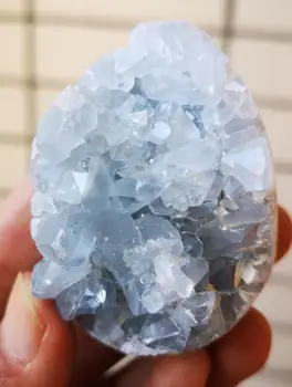 Naravni celestite geode quartz crystal grozdov vzorec zdravljenja