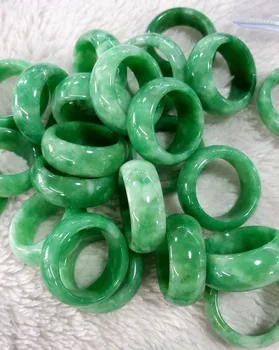 Naravni Green Jade Obroč Jadeit Amulet Moda Kitajski Čar Nakit, Ročno Izrezljano Obrti Srečo Darila Za Ženske Moški