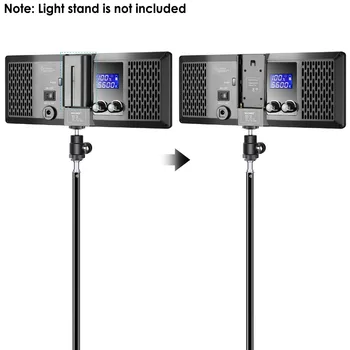 Neewer 2 Paketi Super Slim LED Video Luč z Lahka Stojalo Fotografija Razsvetljave, Komplet, 3200K-5600K Bi-Color Zatemniti LED Plošča