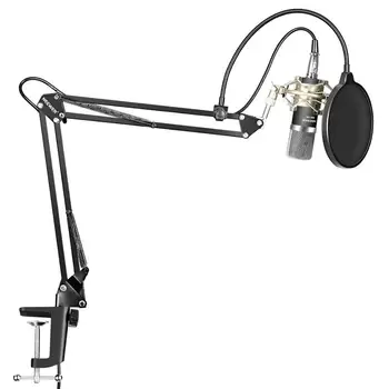 Neewer Kondenzatorskega Mikrofona, Komplet:NW-700 Mic, NW35 Vzmetenje Boom Škarje Roko Stojalo za Domači Studio Studio Televizijska Snemanja