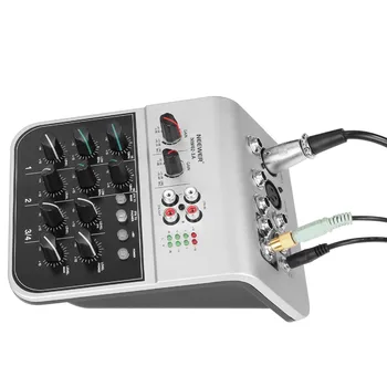 Neewer Mešalna Kompakten Avdio Zvoka 2-Kanalni Mixer za Kondenzatorski Mikrofon(NW02-1A) NAS Plug/EU Plug