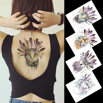 Nepremočljiva Začasni Tattoo Nalepke klovn smeška dekle cvet tatto flash tattoo ponaredek tetovaže za moške, ženske