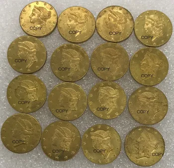 Nevezane držav Amerike Zlato 1851 $1 1 Dolar Svobode Glavo Tip 1 Medenina Kovinski Kopijo Kovancev 10 kosov paket, prodaja