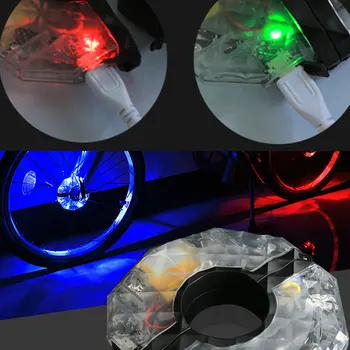 New Vroče 1/2pcs Polnilna LED RGB Barvna Kolo Pesto Kolesa Lahka Nepremočljiva Izposoja Govoril Luči za Varnost Opozorilo Dekor