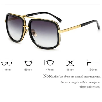 New Vroče Prevelik Ženske sončna Očala Luksuzne blagovne Znamke Moških mach ena Očala za Sonce Kvadratnih retro Oculos de sol Moški UV400 Ogledalo Očala