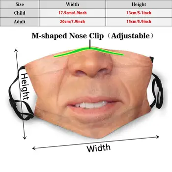Nicolas Cage Masko Maska Smešno Tiskanja Za Večkratno Uporabo Pm2.5 Filter Obraz Nicolascage Usta Slaven Meme Obraz