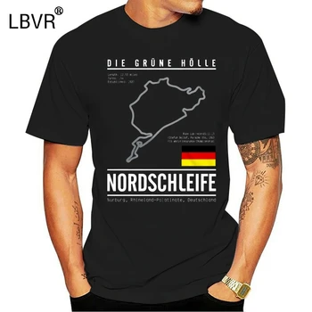 Nov Kratki Rokav Priložnostne Nurburgring Grand Prix T Shirt Dirke Tira Progi Nemčija
