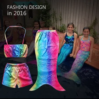 Nova Princesa Dekleta Morska Deklica Bikini Obleko 3 Kos Kopalke Otroci Morska Deklica Otrok Beach Set Obleko Za Deklice, Kostum, Obleke