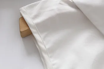 Nova Zasnova rokavi Ženske Bele Ponaredek Ovratnice Beading Šifon Bluzo majica opremo snemljiv ovratnik Pulover Ponaredek Ovratnice