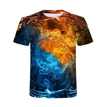 Nova Zvezda Tujcev Poletje Moških Kratek Rokav O-vratu T-shirt Priložnostne Dihanje Moške Vrhovi tee Moda 3D Tiskanje majice 2020