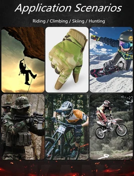 Nove Vojaške Taktične Rokavice motorno kolo, Touchscreen Rokavice Anti-skid Dihanje Plezanje Športne Rokavice Polno Prst Boj Rokavice