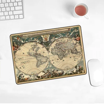 Novo Gaming Mouse Pad Stari Zemljevid Sveta Igralec Naravne Gume Umetnosti Kawaii Risanka Urad Za Dekoracijo Doma Desk Mat Skipoem